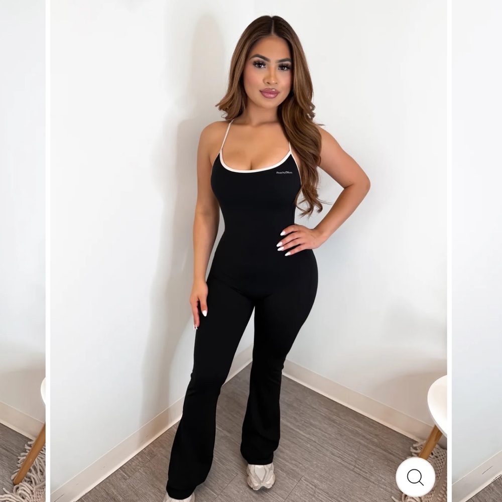 Reebok Women's Black and White Jumpsuit